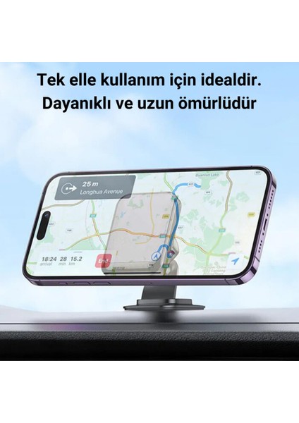 Safecar Manyetik Mıknatıslı Torpido Üstü Araç Içi Telefon Tutucu,titremez,düşmez Telefon Tutucu