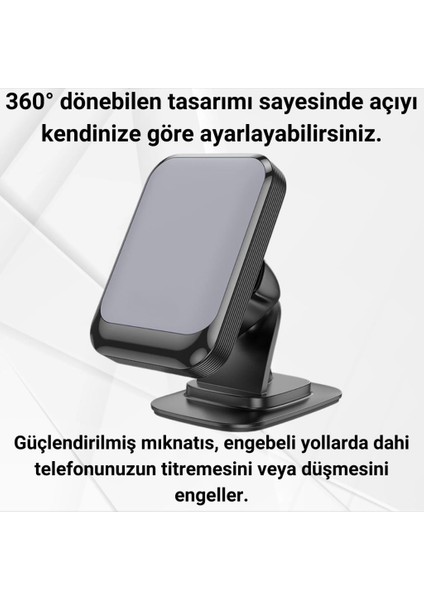 Safecar Manyetik Mıknatıslı Torpido Üstü Araç Içi Telefon Tutucu,titremez,düşmez Telefon Tutucu