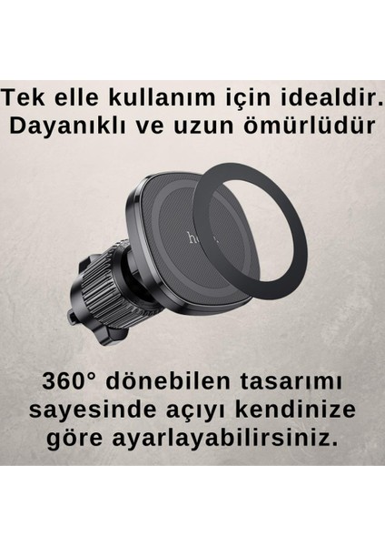 360° Döner Başlıklı Magsafe Uyumlu Air Went Araç Tutucu Iphone 12 13 14 15 Pro Max Uyumlu indirimleri