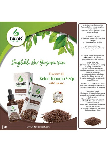 Bifor Keten Tohumu Yağı 50 ml