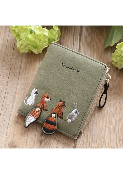 Yeni Stil Kadın Kısa Öğrenci Cüzdanı Kore Tarzı Sevimli Küçük Taze Katlanır Mini Moda Kişiselleştirilmiş Bozuk Para Cüzdanı (Yurt Dışından)