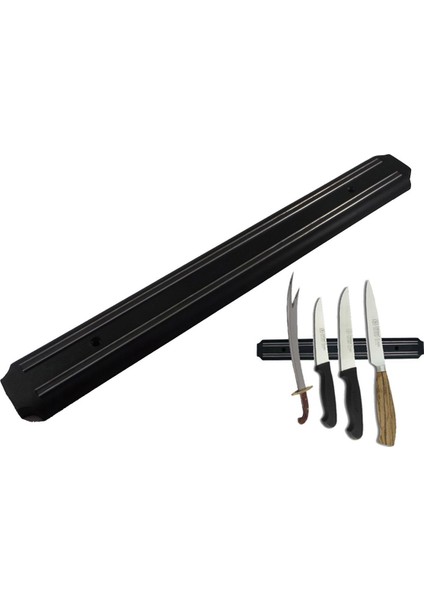 Mıknatıslı Bıçak Askısı 50CM Güçlü Bıçak Tutucu Bıçak Mutfak Organizer Bıçaklık AL4356 Siyah