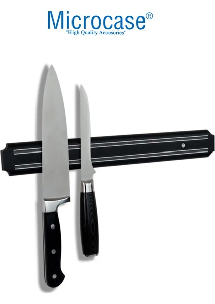 Mıknatıslı Bıçak Askısı 50CM Güçlü Bıçak Tutucu Bıçak Mutfak Organizer Bıçaklık AL4356 Siyah