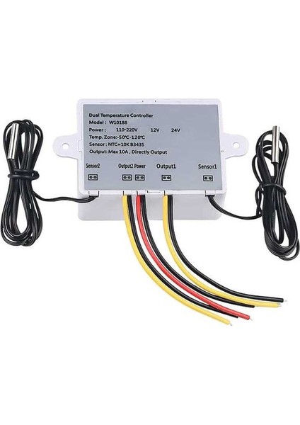 XK-W1088 Ikili Dijital Sıcaklık Kontrollü Anahtar - 24V/DC 240W