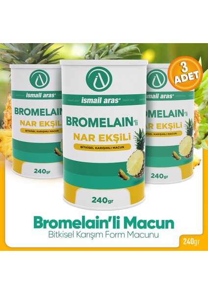 Bromelain'li Nar Ekşili Form Macunu 240 gr - 3 Kutu