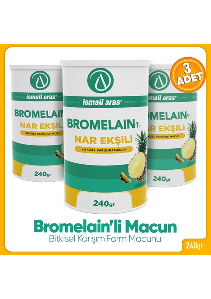 Bromelain'li Nar Ekşili Form Macunu 240 gr - 3 Kutu