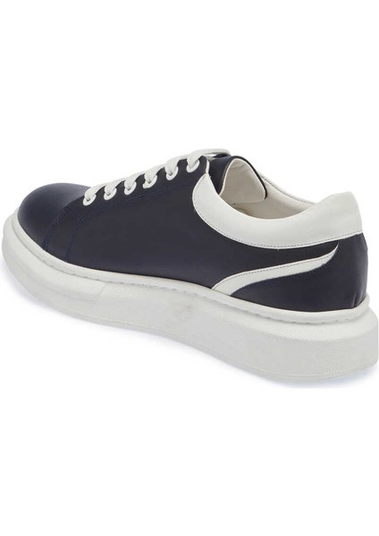 Lacivert Hakiki Deri Kadın Sneaker - K24I1AY67326-A31 fiyatları