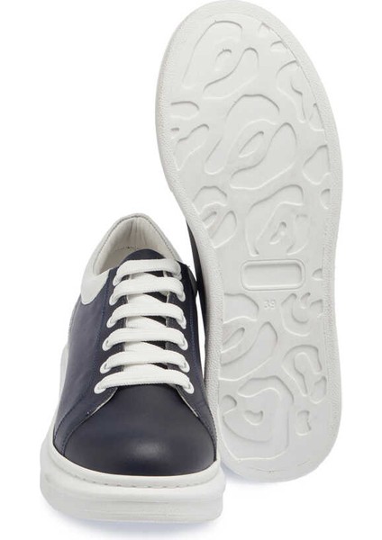 Lacivert Hakiki Deri Kadın Sneaker - K24I1AY67326-A31 fırsatları