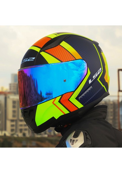 Rapıd 2 Extra Mat Neon Sarı-Navy Mavi Kask