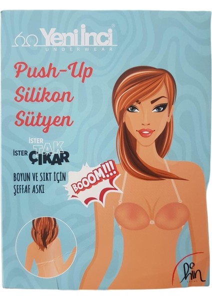 Kadın Push-Up (Dolgulu) Silikon Sütyen 8901