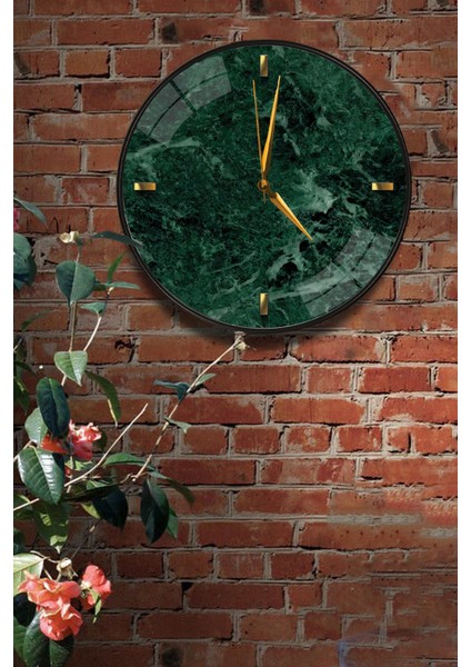 Yeşil Mermer Duvar Saati - 29 cm fiyatları