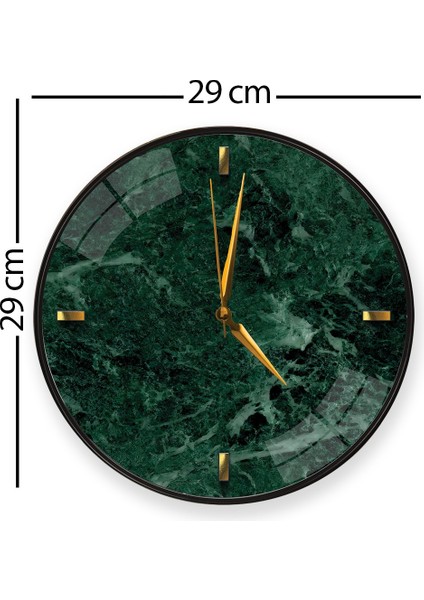 Yeşil Mermer Duvar Saati - 29 cm modelleri