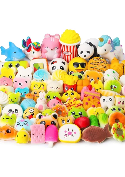 (6 Adet ) Squishy Seti Farklı Modellerde Ufak Boy Sukuşi Oyunu 6 lı set 5-8 cm arası