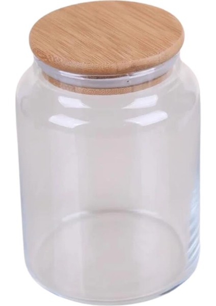 Bambu Kapaklı Cam Kavanoz 800 ml