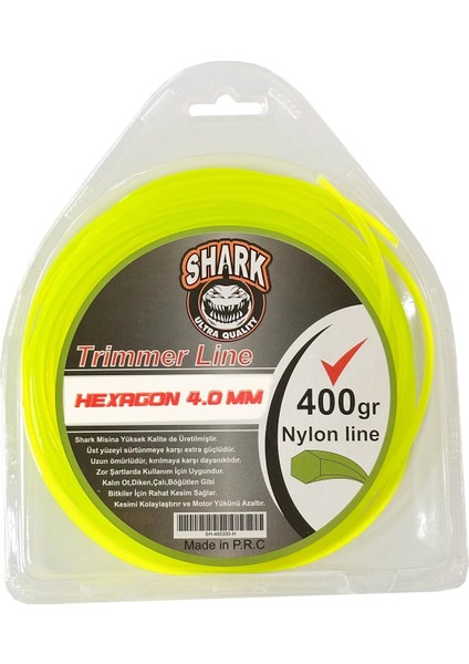 Motorlu Tırpan Misinası 6 Köşe 4.00 mm Yeşil 400 Gr