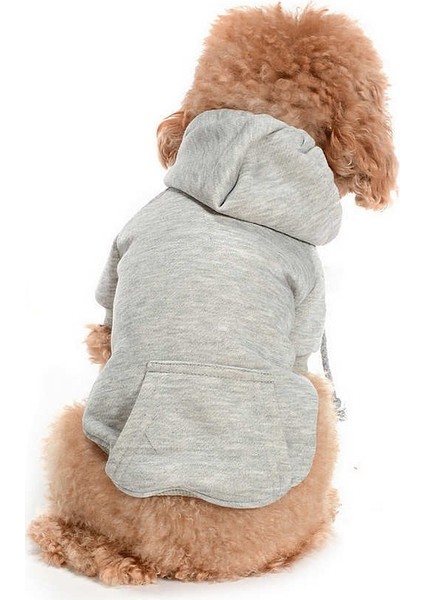 Küçük ve Orta Irk Köpek Sweatshirt - Marmit Gri - Köpek Kıyafeti