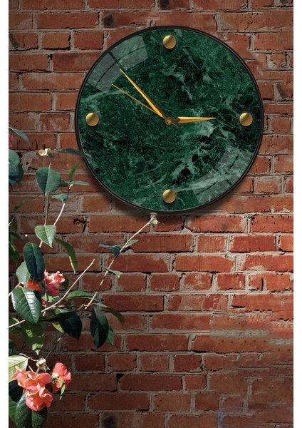 Yeşil Mermer Duvar Saati - 29 cm fiyatları