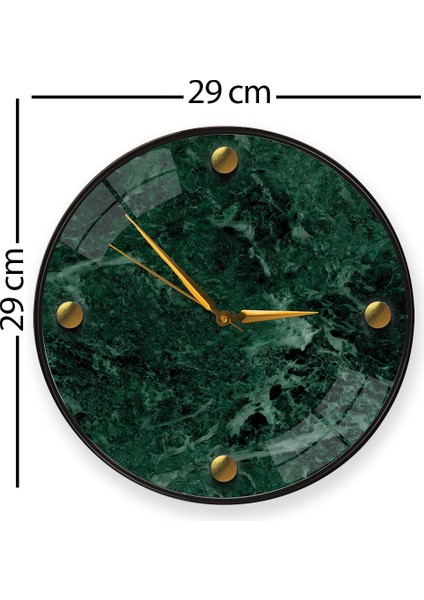 Yeşil Mermer Duvar Saati - 29 cm modelleri