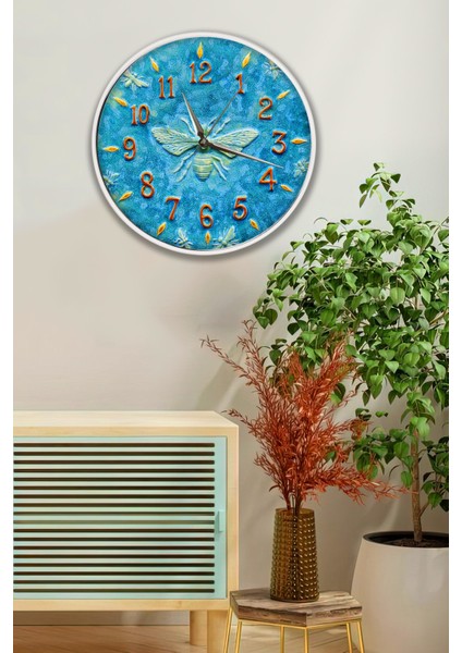 Mavi Seramik Saati - 29 cm