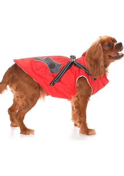 Küçük ve Orta Irk Köpek Yelek Mont - Matana Kırmızı