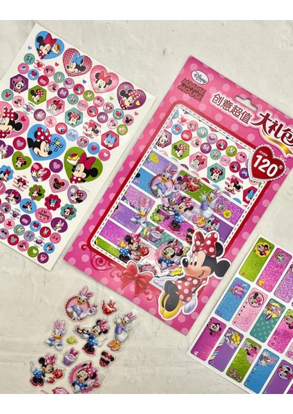 Mickey Mause 130 Adet Sticker Seti / Su Geçirmez / Etiket / Kabartmalı / Bullet Journal
