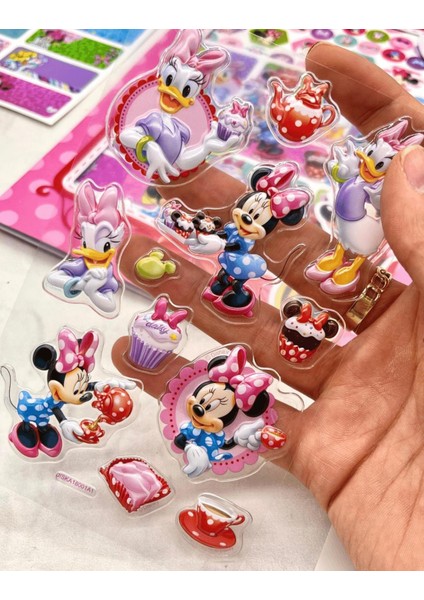 Mickey Mause 130 Adet Sticker Seti / Su Geçirmez / Etiket / Kabartmalı / Bullet Journal