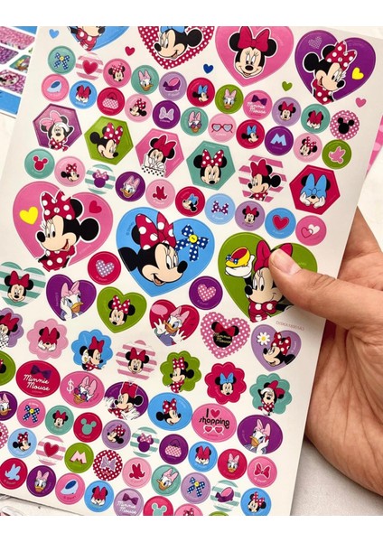 Mickey Mause 130 Adet Sticker Seti / Su Geçirmez / Etiket / Kabartmalı / Bullet Journal