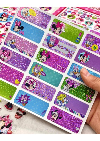 Mickey Mause 130 Adet Sticker Seti / Su Geçirmez / Etiket / Kabartmalı / Bullet Journal