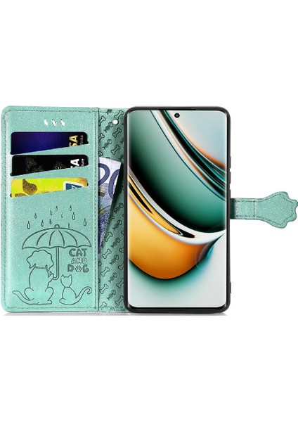 Realme 11 Pro Karikatür Hayvanlar Için Kılıf Kısa Kayış Kapak Kapak Darbeye (Yurt Dışından)