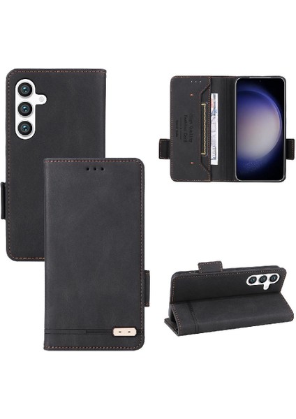 Samsung Galaxy S24/S24 Artı Kart Tutucu Kickstand Deri ile (Yurt Dışından)