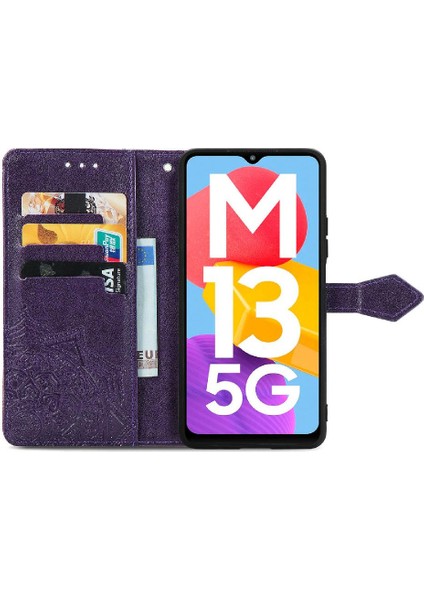 Samsung M13 5g Darbeye Deri Kılıf Için Basit Iş Çevirme (Yurt Dışından)