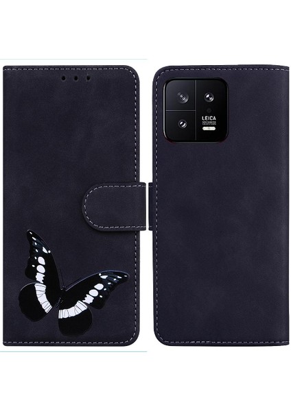 Xiaomi 13 5g Renk Baskılı Cüzdan Flip Folio Kapak Kart Yuvaları (Yurt Dışından)