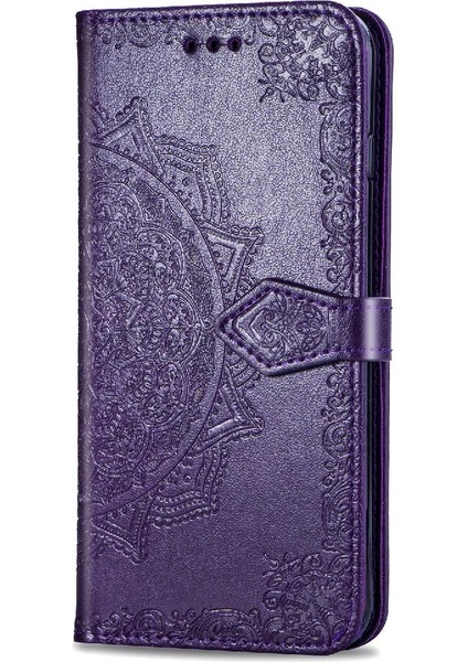 Samsung M20 Zarif Desen Basit Iş Çevirme Kapağı Deri (Yurt Dışından)