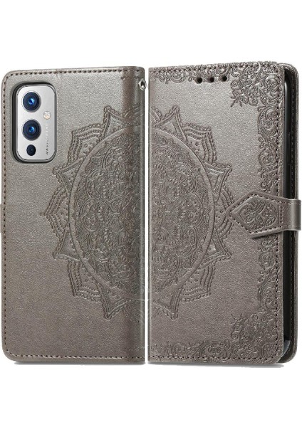 Oneplus 9 Için Kılıf Zarif Desen Deri Kılıf Basit Iş Çevirme (Yurt Dışından)