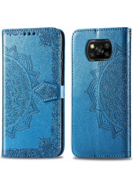 Xiaomi Poco X3 Nfc Darbeye Deri Kılıf Zarif Desen (Yurt Dışından)