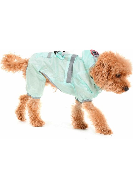 Küçük ve Orta Irk Köpek Paçalı Yağmurluk Inga Yeşil