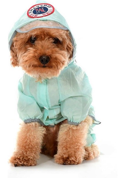 Küçük ve Orta Irk Köpek Paçalı Yağmurluk Inga Yeşil