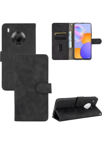 Kart ile Huawei Y9A Tam Koruma Deri Folio Flip Case Için Kılıf (Yurt Dışından)