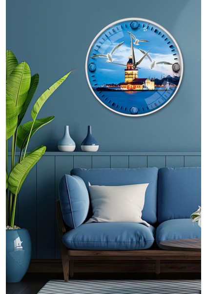 Kız Kulesi Duvar Saati - 29 cm