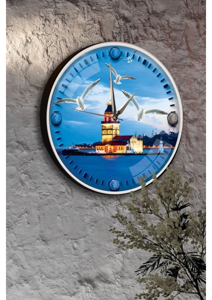 Kız Kulesi Duvar Saati - 29 cm indirimleri