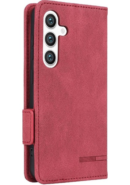 Samsung Galaxy S24/S24 Artı Kart Tutucu Kickstand Deri ile (Yurt Dışından)