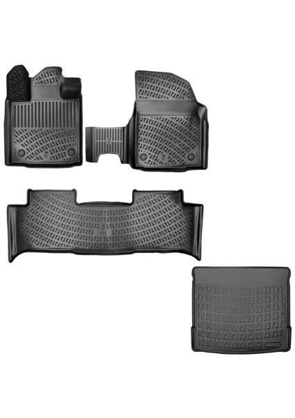 Volkswagen Yeni Tiguan 2024 Sonrası Paspas ve Stepneli - Üst Kademe Bagaj Havuzu Seti