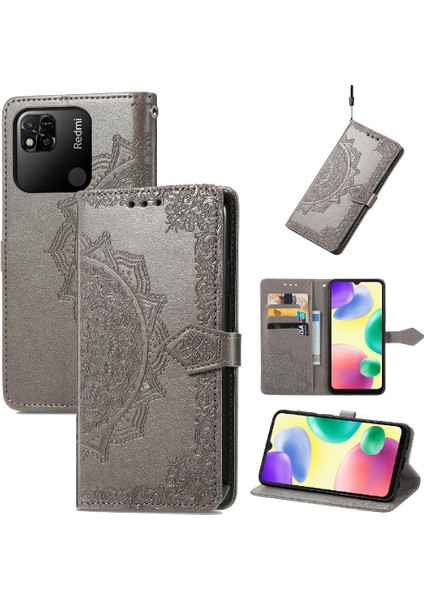 Redmi 10A Flip Kapak Için Kılıf Basit Iş Zarif Desen Darbeye (Yurt Dışından)