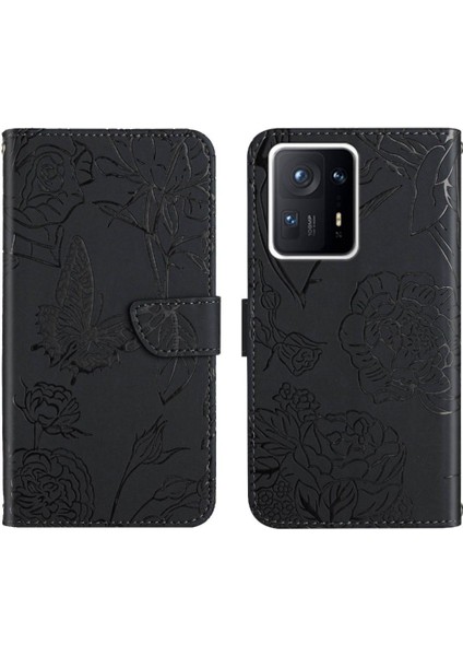 Xiaomi Mix 4 Çiçekler ve Kelebekler Darbeye Deri Kılıf Pu (Yurt Dışından)