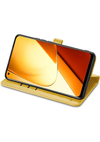 Realme 11 Için Kılıf Deri Kılıf Kısa Kayış Karikatür Hayvanlar Kapak Çevirin (Yurt Dışından)
