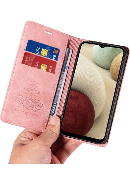 Mellow Mall Samsung Galaxy A12 5g Pu Deri Manyetik Koruyucu Folio Cüzdan (Yurt Dışından)