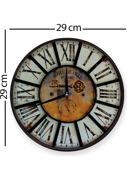 Vintage Duvar Saati - 29 cm fırsatları