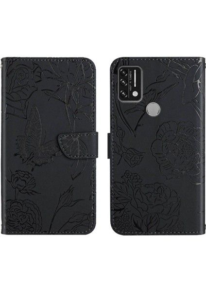Umidigi A7 Pu Deri Kapak Kapak Çiçekler ve Kelebekler Için Kılıf (Yurt Dışından)