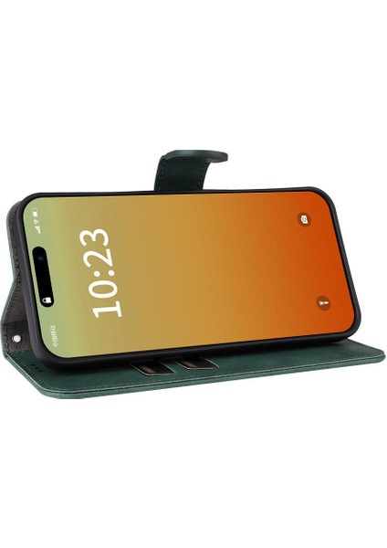 IPHONE15 Artı Deri Folio Flip Case Kart Ekleme Tam Için Kılıf (Yurt Dışından)