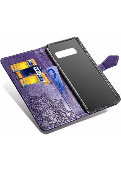Samsung S10 Artı Flip Kapak Darbeye Deri Kılıf Için Basit (Yurt Dışından)